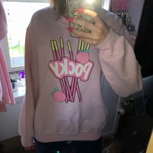 Pink peach pocky sweatshirt